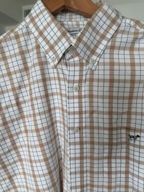 Southern Point buttondown - Khaki, White, & Grey